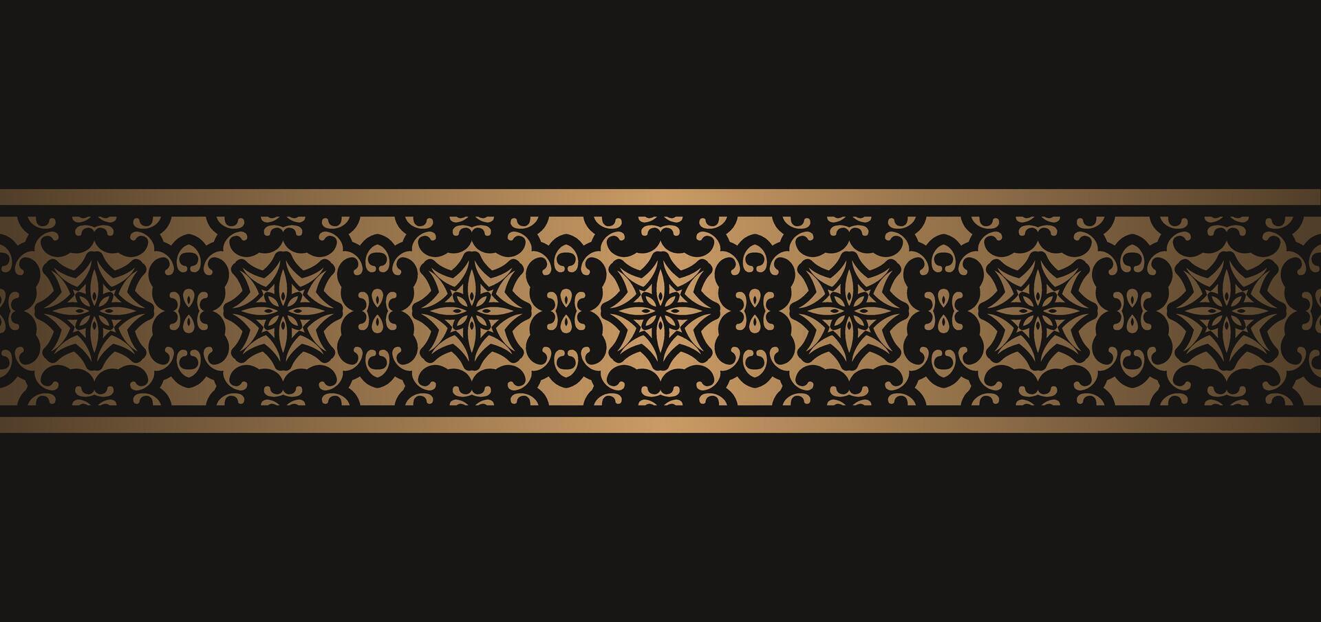 Elegant golden ornamental border template vector