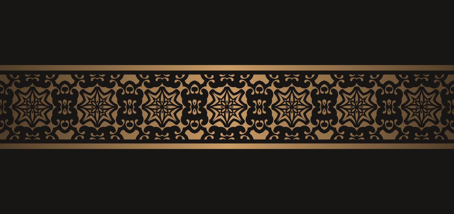 Elegant golden ornamental border template vector