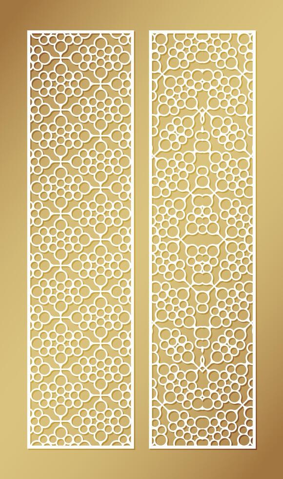 seamless die cut decorative pattern template vector