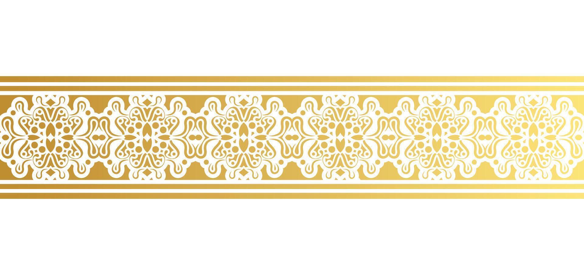 elegante plantilla de borde ornamental dorado vector