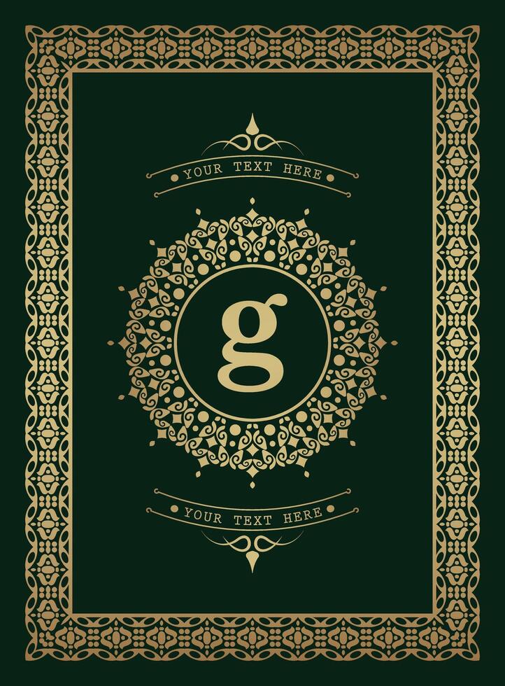 Luxury ornament greeting card vector template