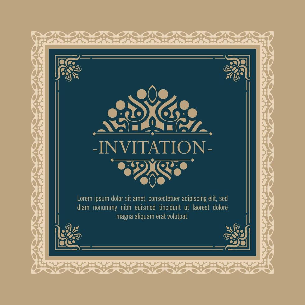 tarjeta de invitación diseño vectorial estilo vintage vector