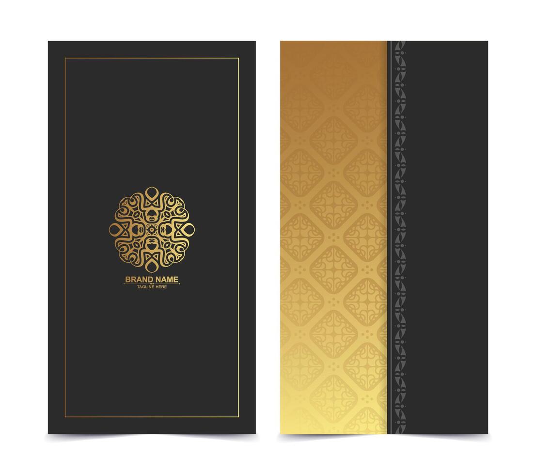 Luxury ornament pattern style card design vector