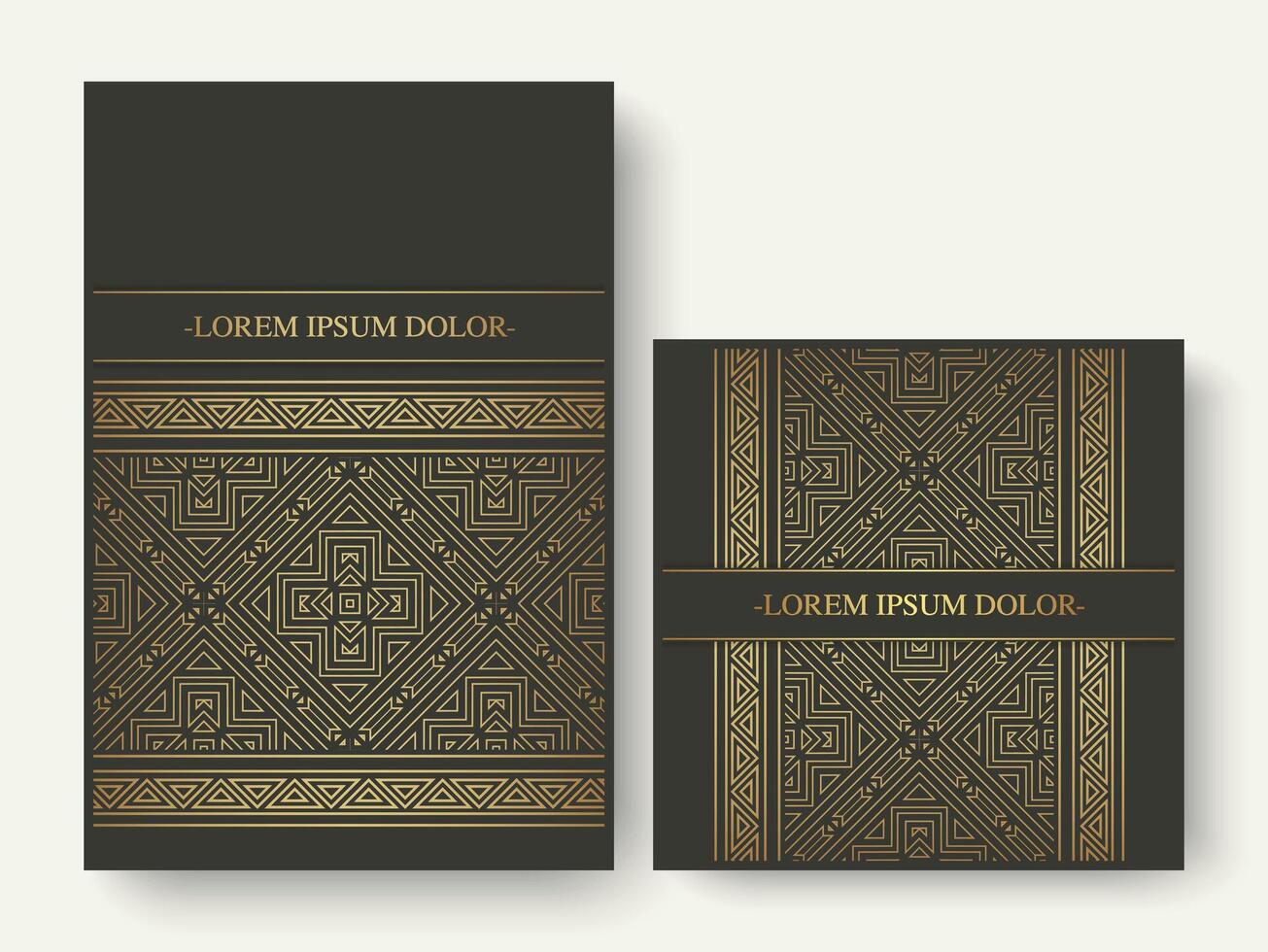 luxury book cover with ornamental pattern texture vector
