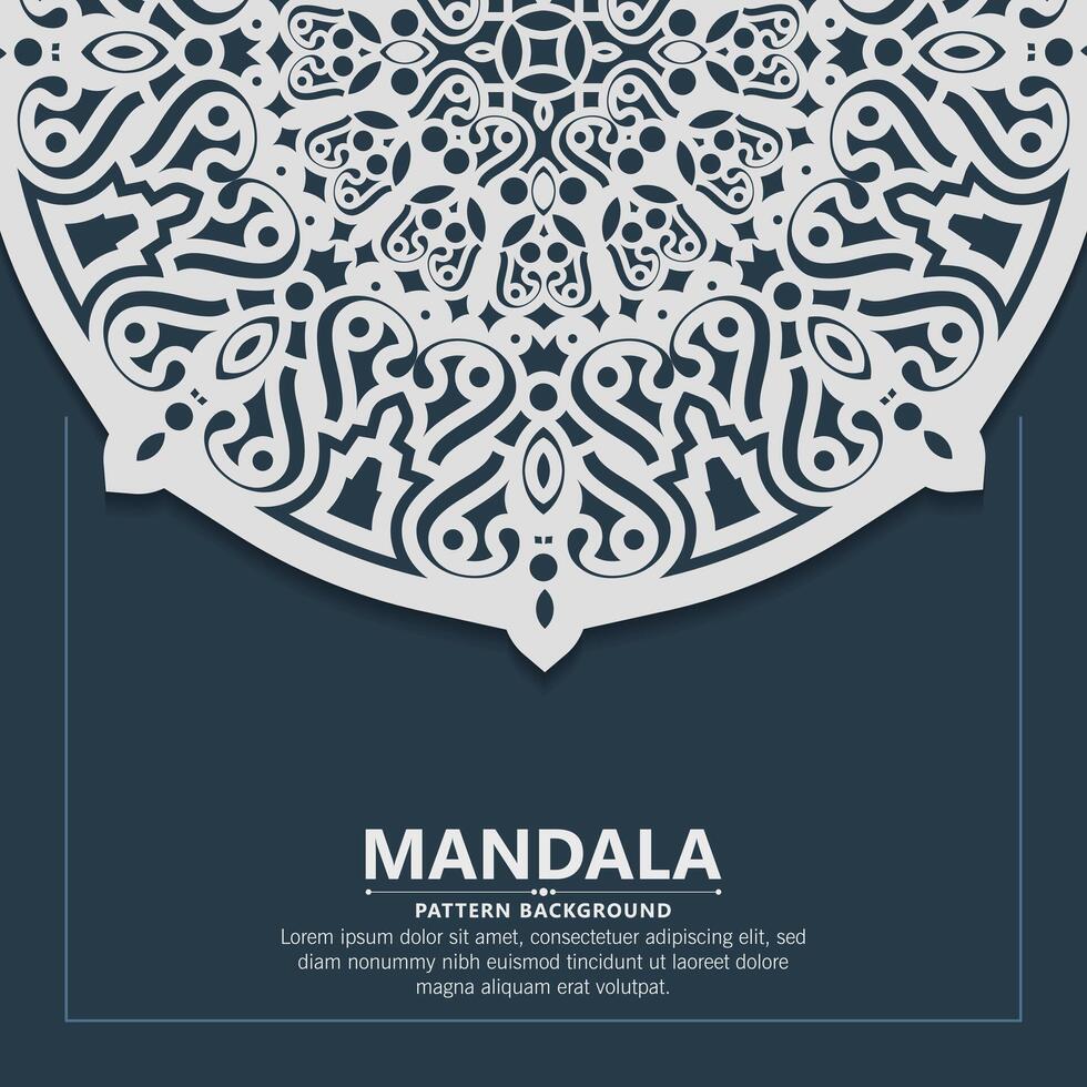 Flat mandala arabesque background vector