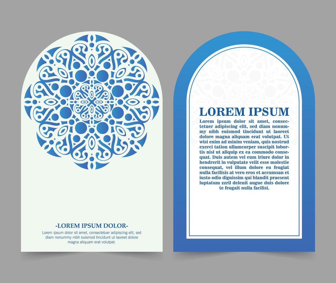 colorful mandala decorative card design vector