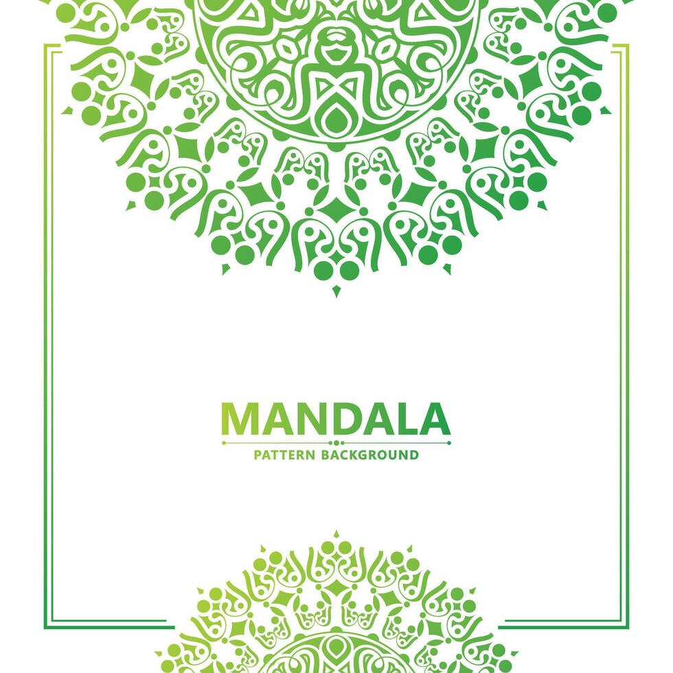 fondo de mandala decorativo verde vector