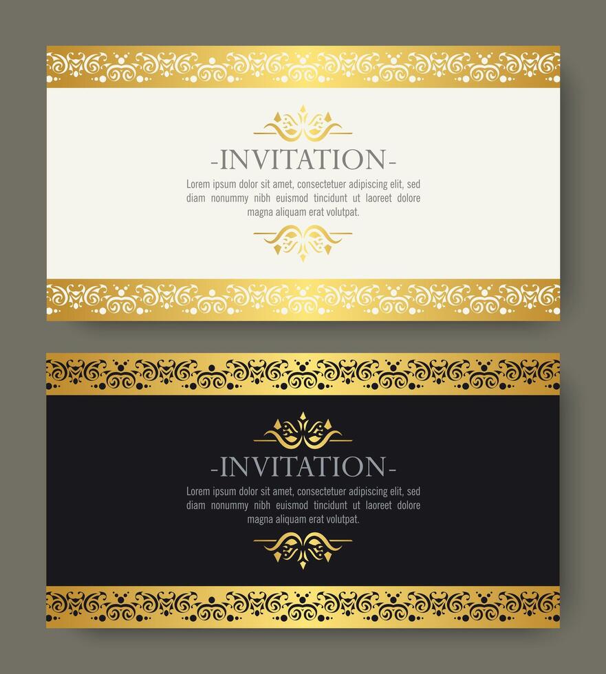 luxury invitation background style ornamental pattern vector