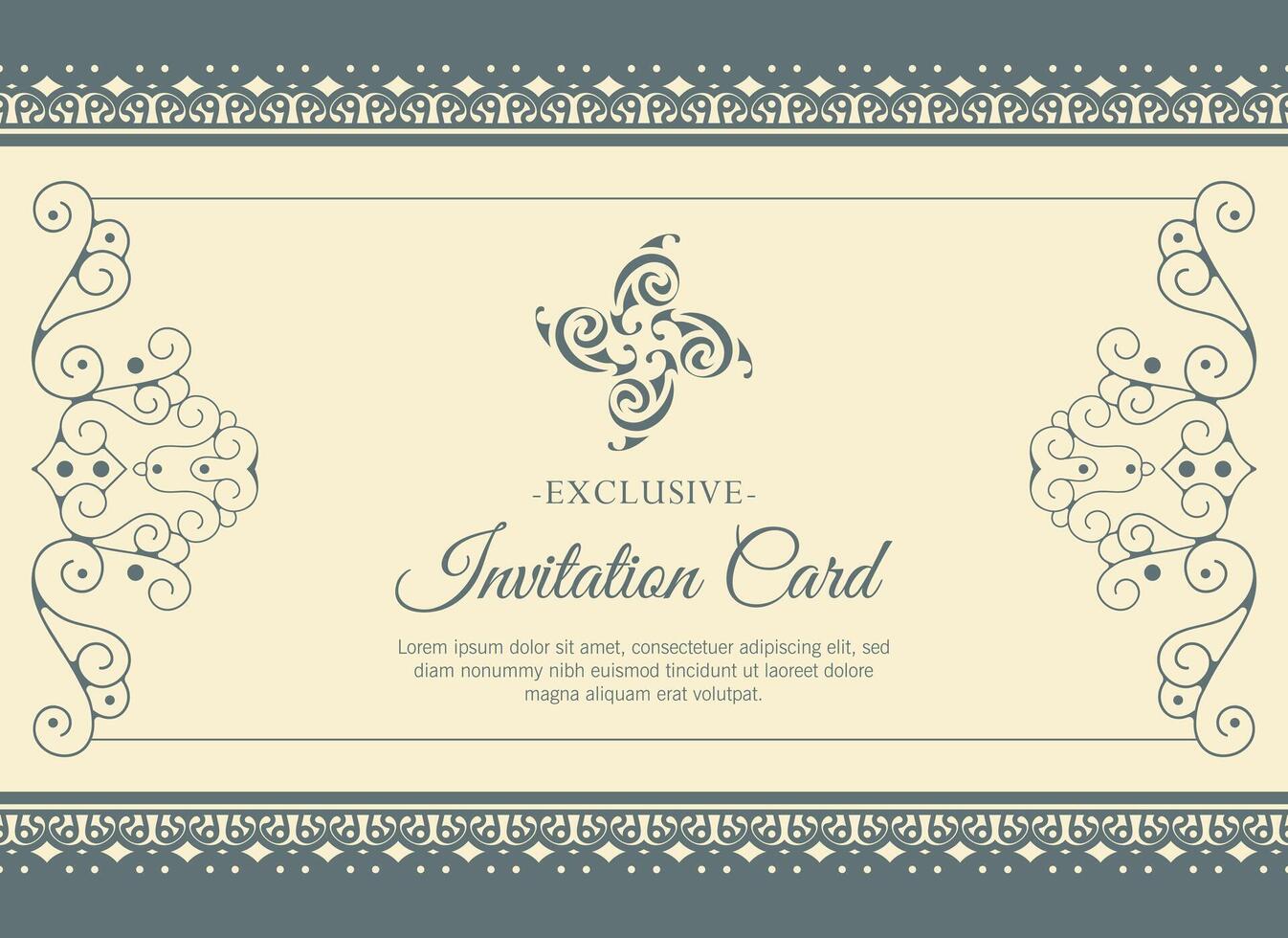 Invitation card vector design vintage style
