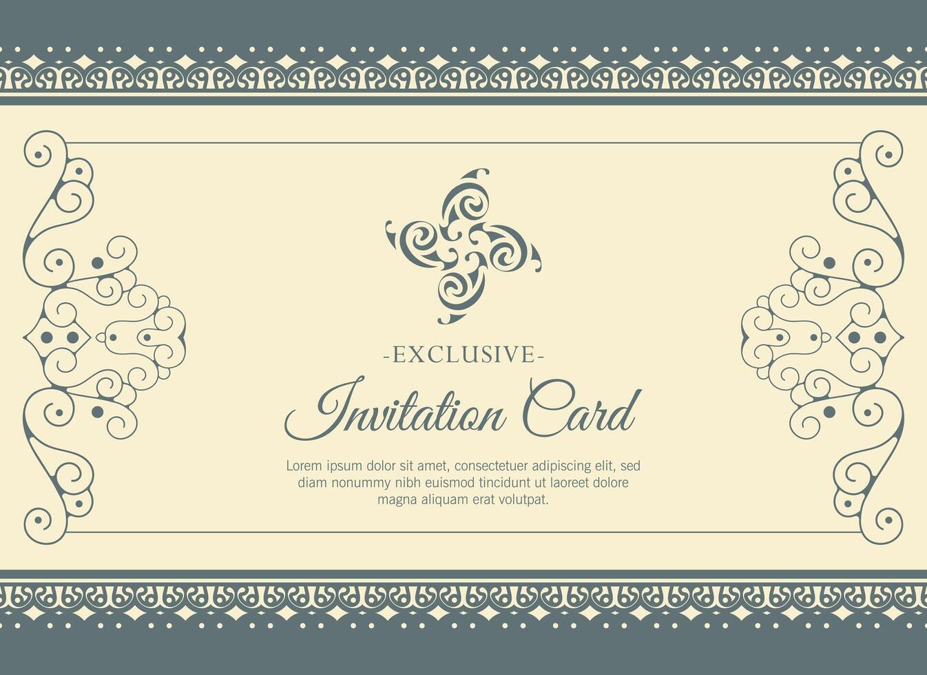 Invitation card vector design vintage style