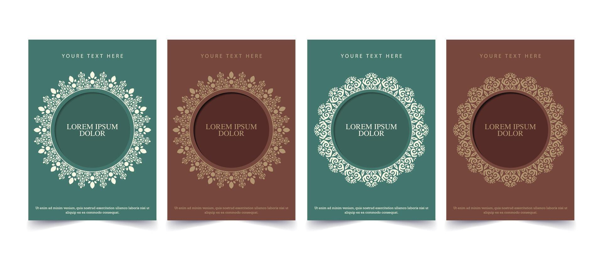 Vintage Cover Border Circle Pattern vector