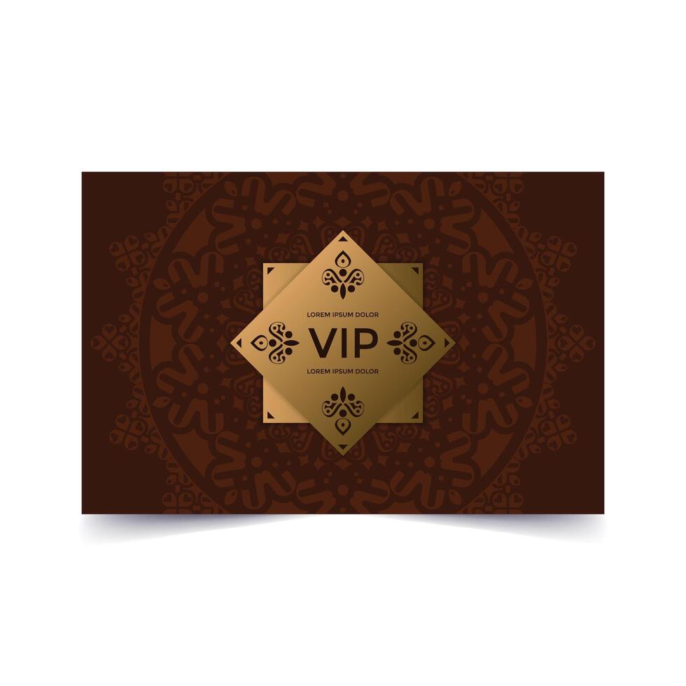 luxury dark vip card in ornament texture vector