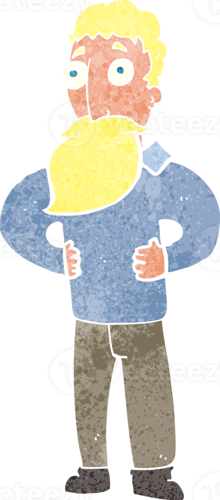cartoon man with beard png