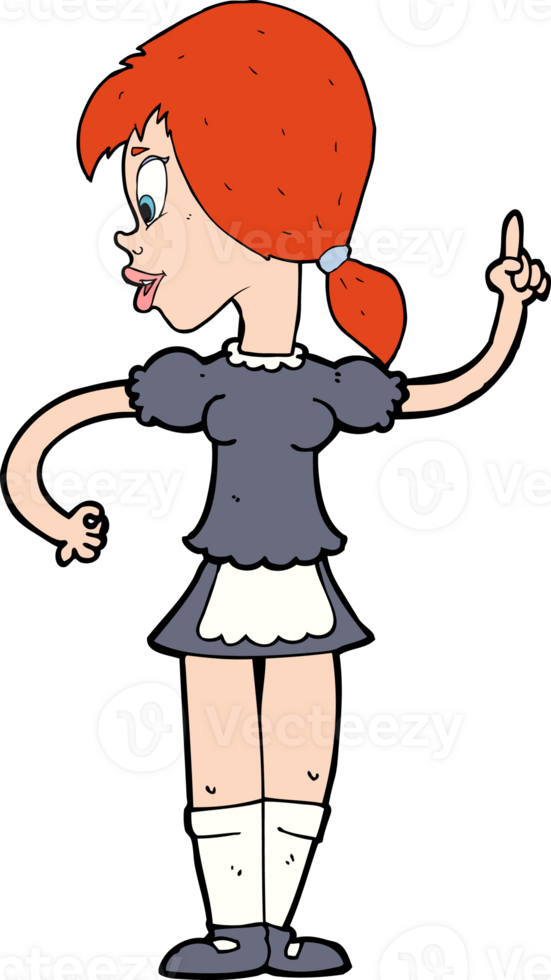 cartoon waitress calling order png