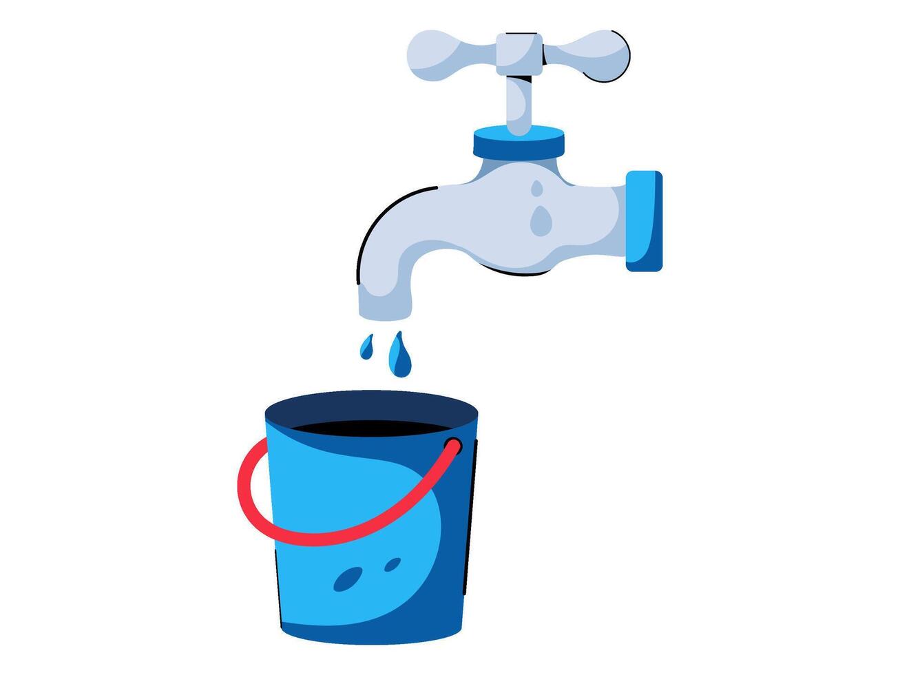water bucket design with modern illustration concept style for badge farm agriculture sticker illustration vector