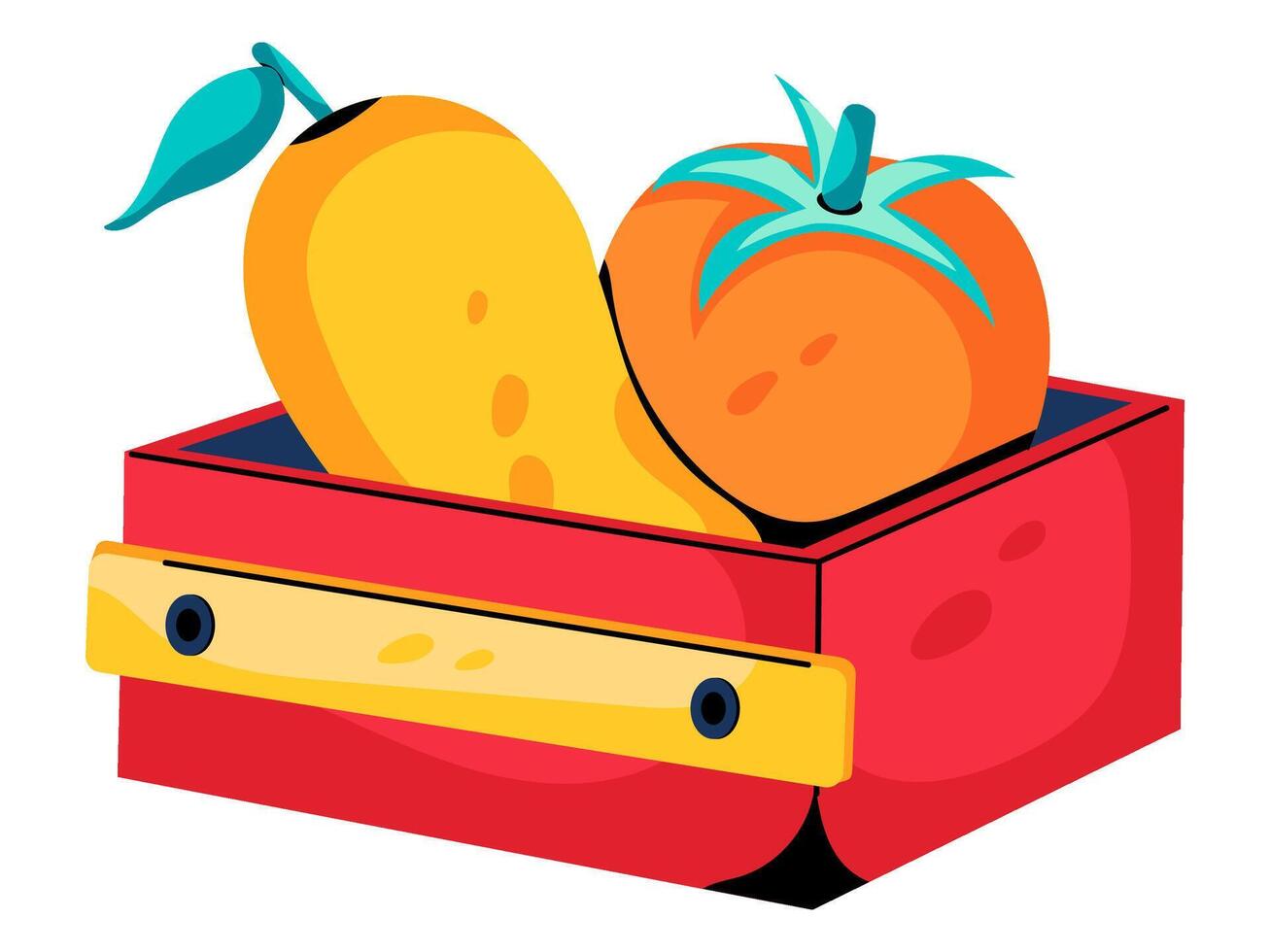 Fruta carro diseño con moderno ilustración concepto estilo para Insignia granja agricultura pegatina ilustración vector