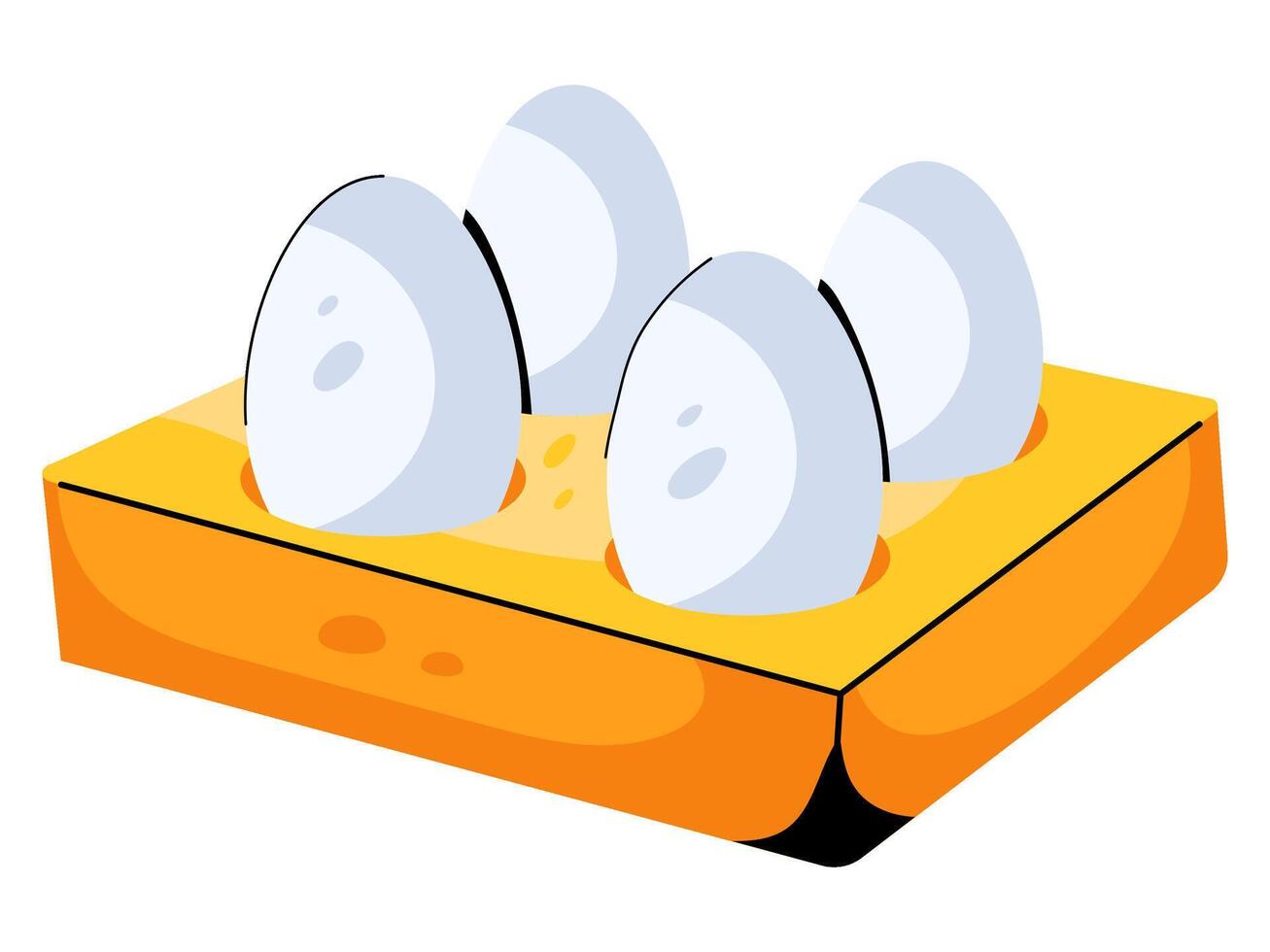 egg tray design with modern illustration concept style for badge farm agriculture sticker illustration vector