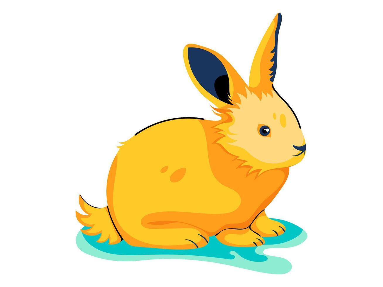 rabbit animal design with modern illustration concept style for badge farm agriculture sticker illustration vector