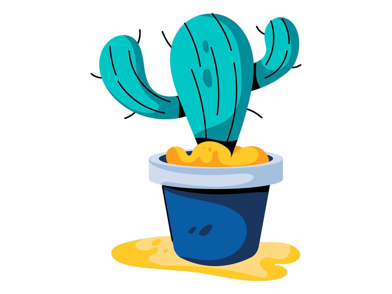 cactus design with modern illustration concept style for badge farm agriculture sticker illustration vector