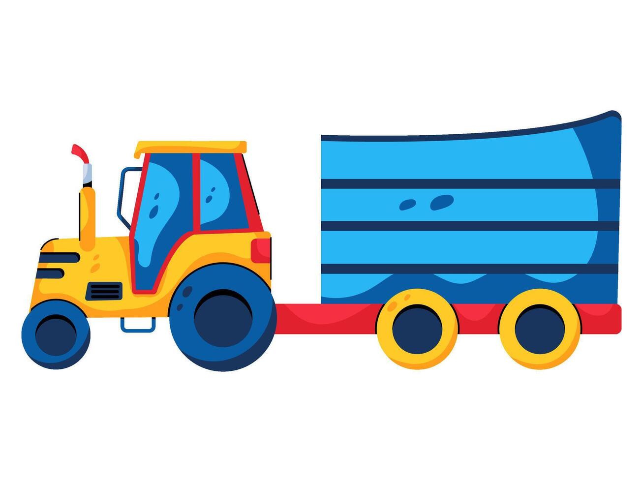 tractor design with modern illustration concept style for badge farm agriculture sticker illustration vector
