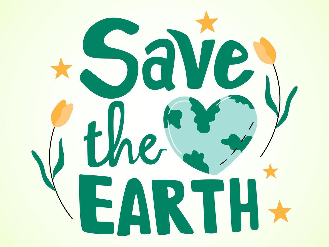 Illustration of Happy Earth Day for Environment Safety Celebration vector