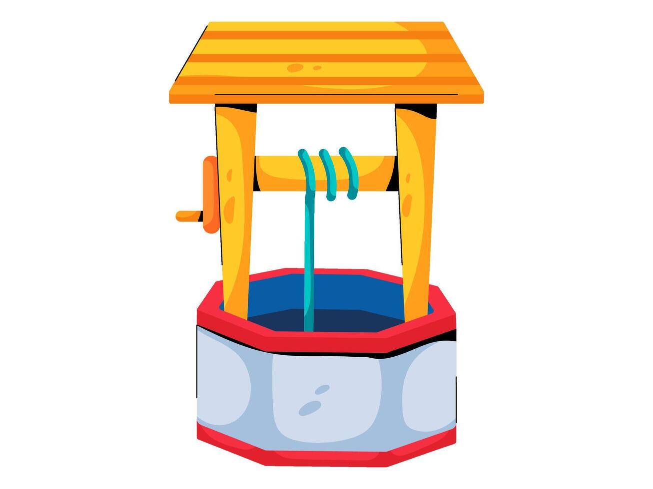 water well design with modern illustration concept style for badge farm agriculture sticker illustration vector