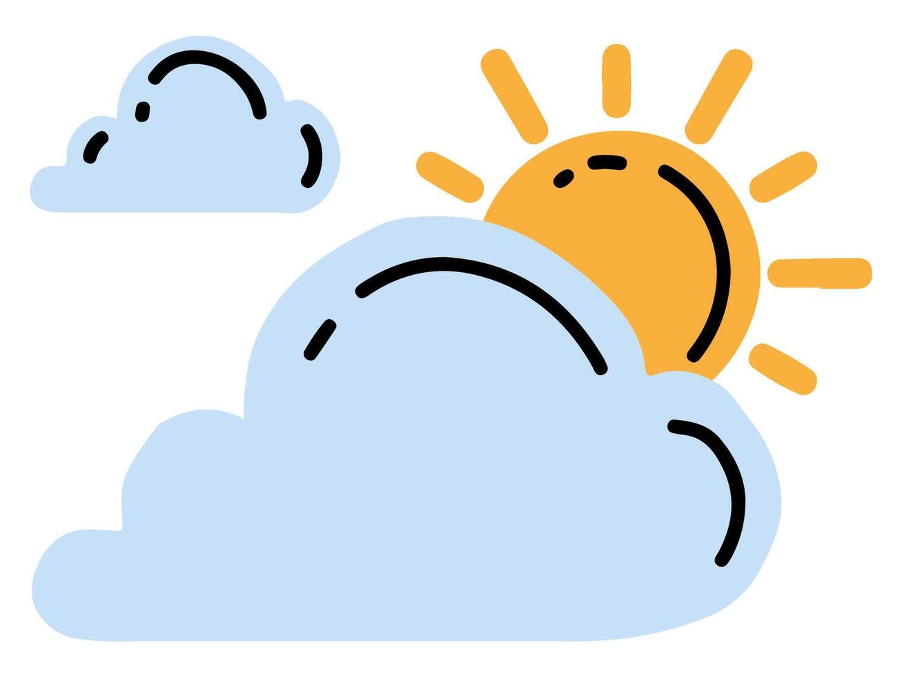 weather element season design with modern illustration climate concept style for atmospheric condition vector