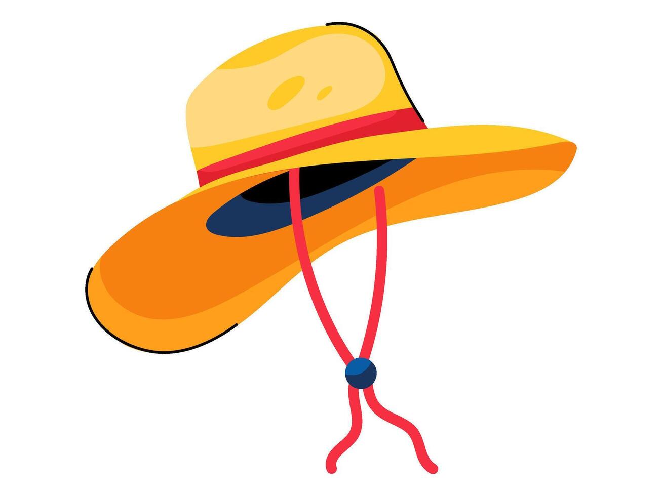 farmer hat summer design with modern illustration concept style for badge farm agriculture sticker illustration vector