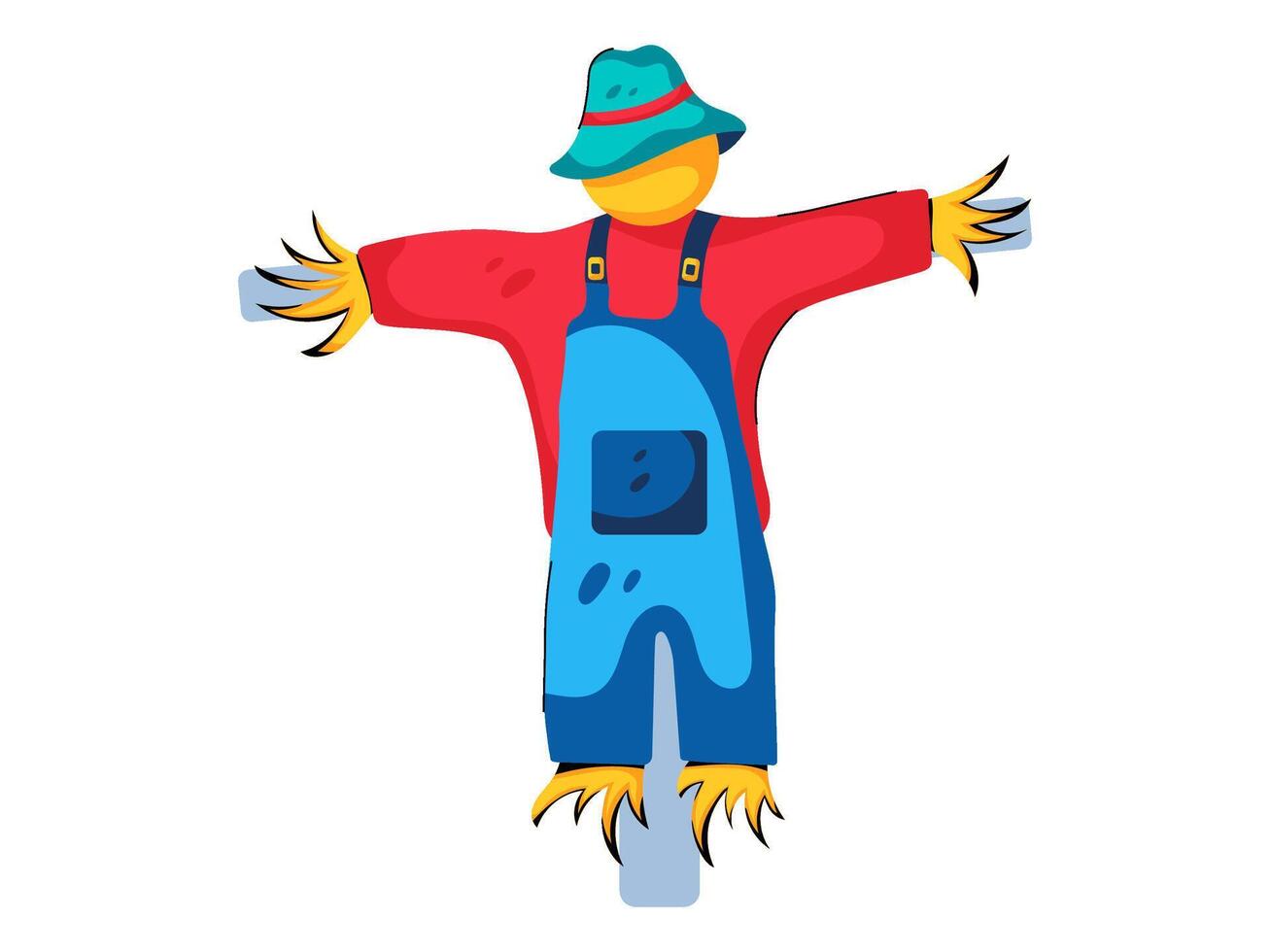 scarecrow design with modern illustration concept style for badge farm agriculture sticker illustration vector