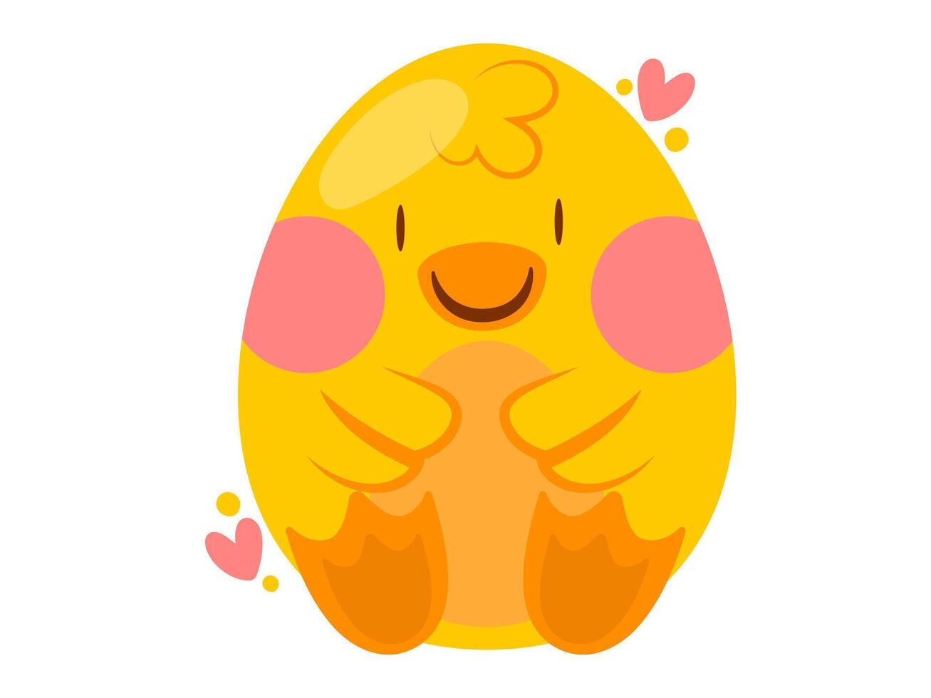 easter design with modern illustration concept style for badge happy easter egg sticker illustration vector