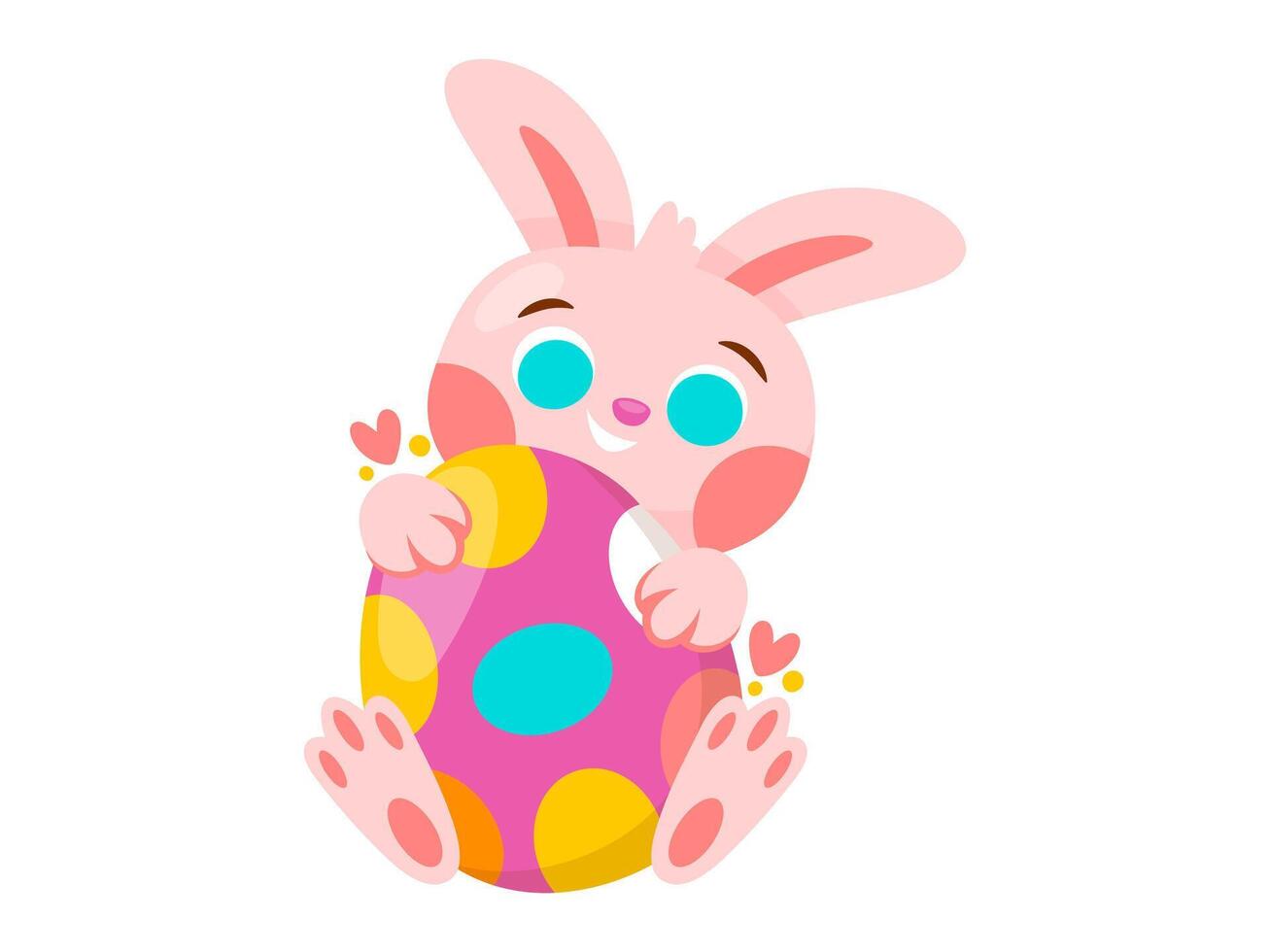 easter design with modern illustration concept style for badge happy easter egg sticker illustration vector