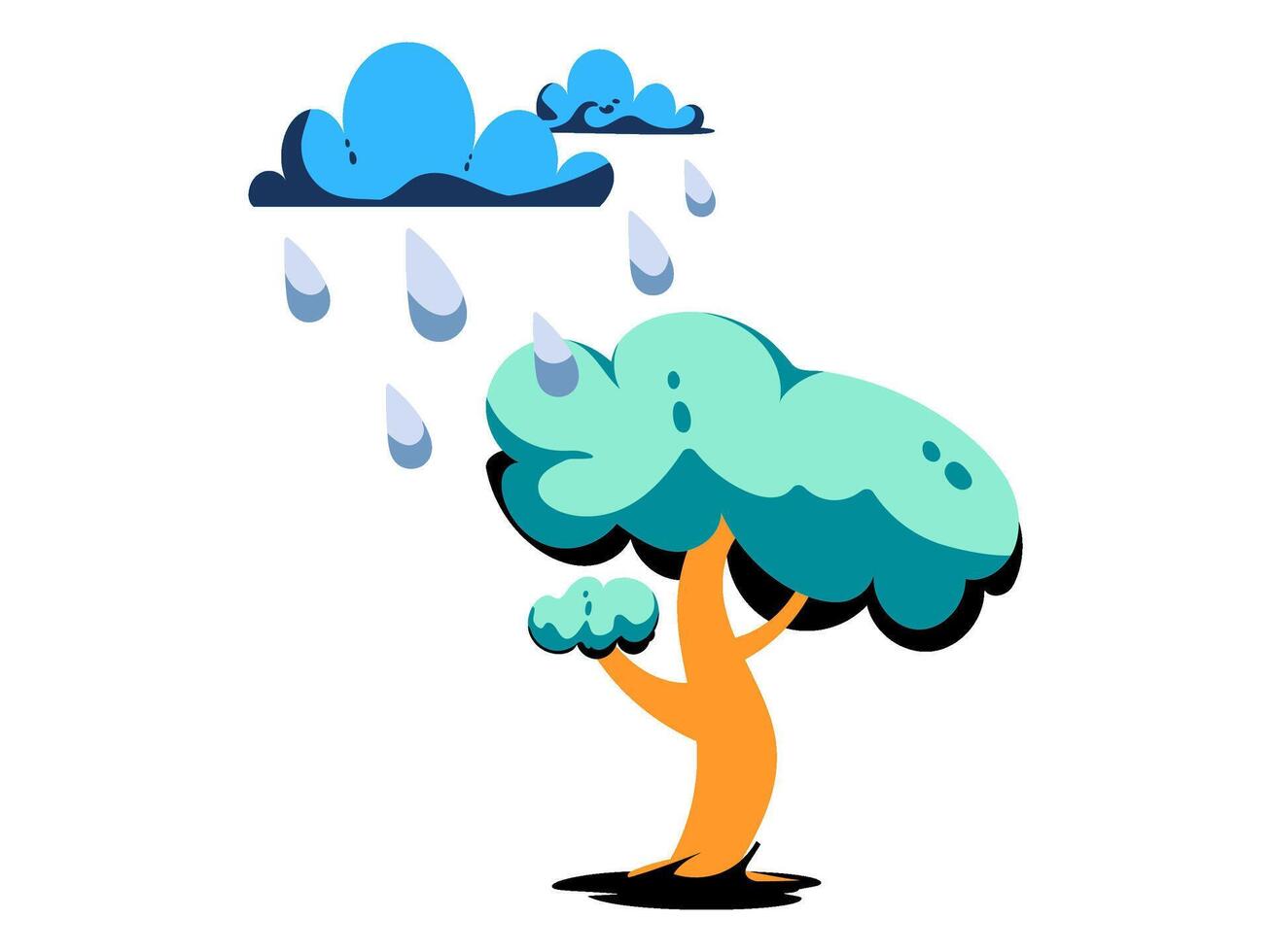 weather element season design with modern illustration climate concept style for atmospheric condition vector