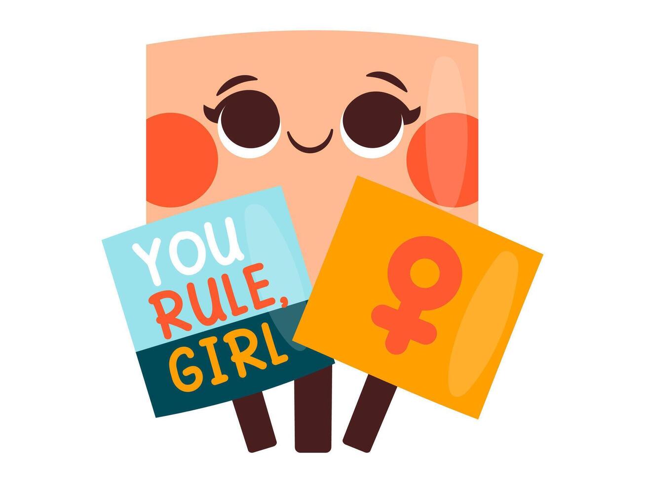 femininity design with modern illustration concept style for badge women day sticker illustration vector