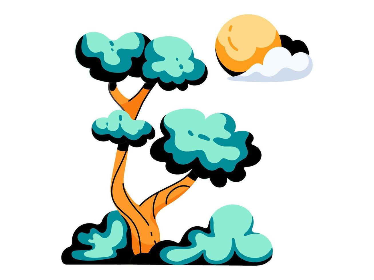 weather element season design with modern illustration climate concept style for atmospheric condition vector