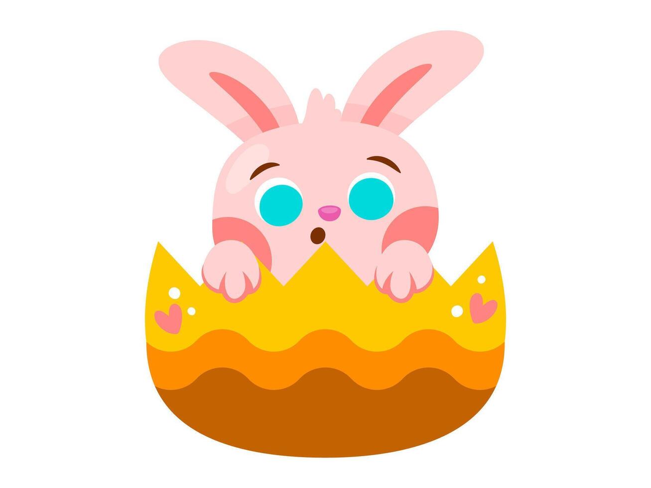 easter design with modern illustration concept style for badge happy easter egg sticker illustration vector