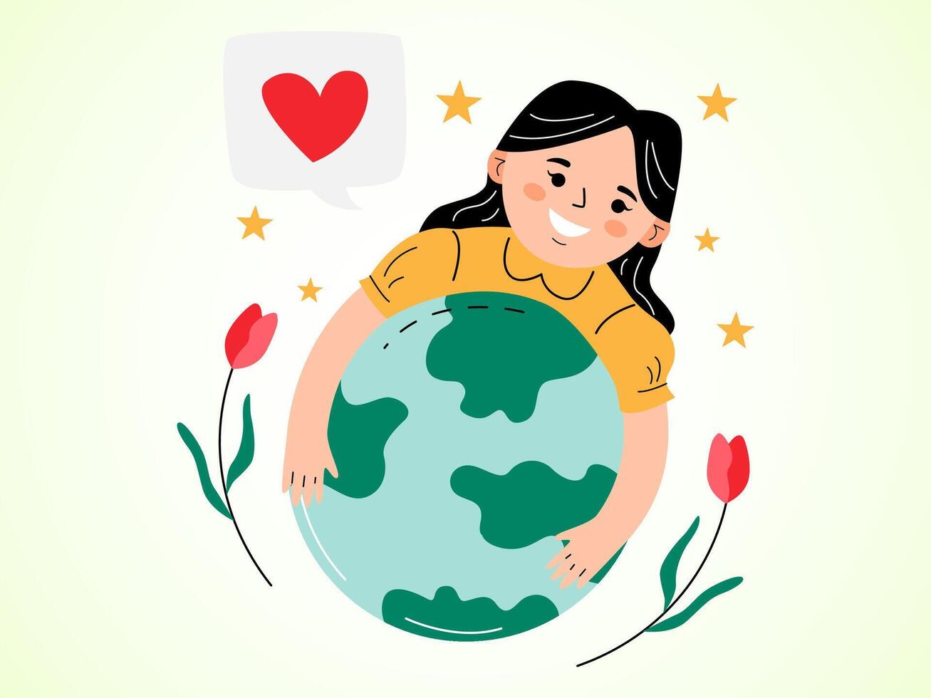 Illustration of Happy Earth Day for Environment Safety Celebration vector