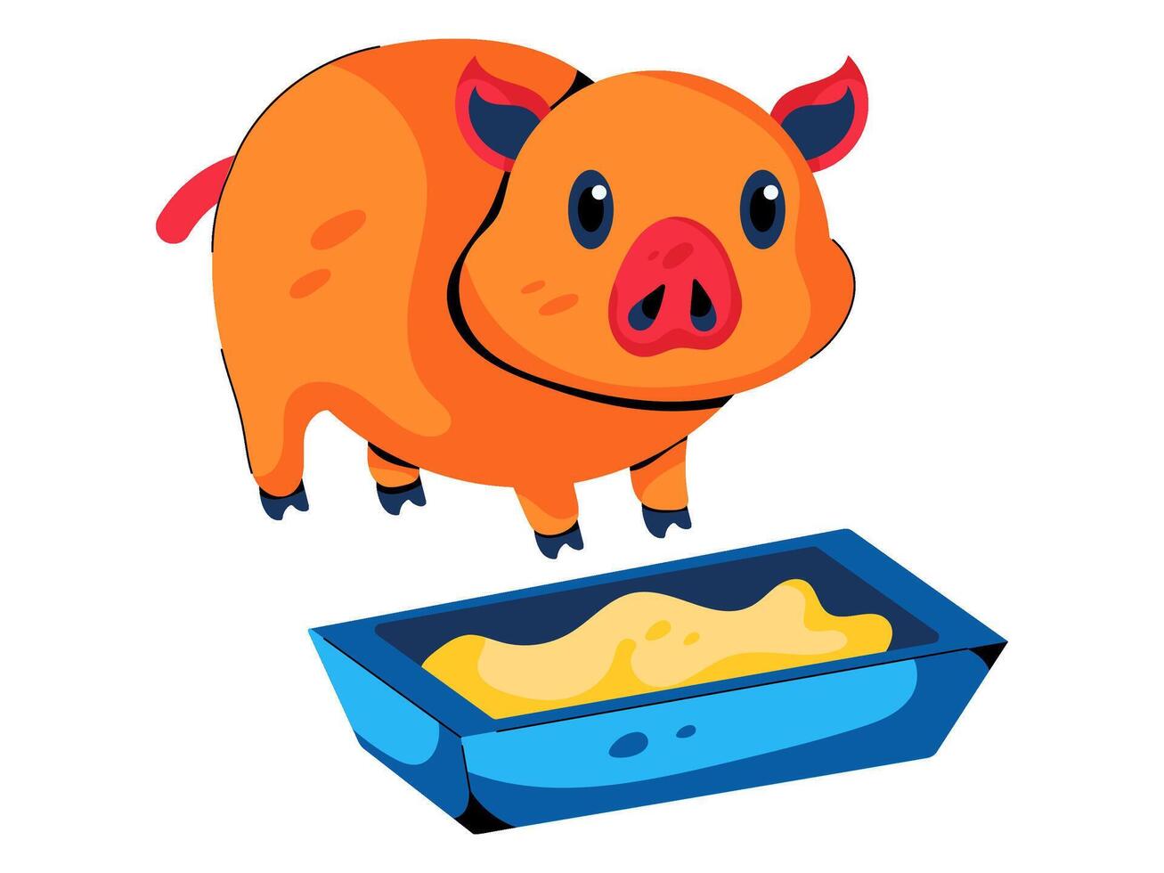 pig design with modern illustration concept style for badge farm agriculture sticker illustration vector