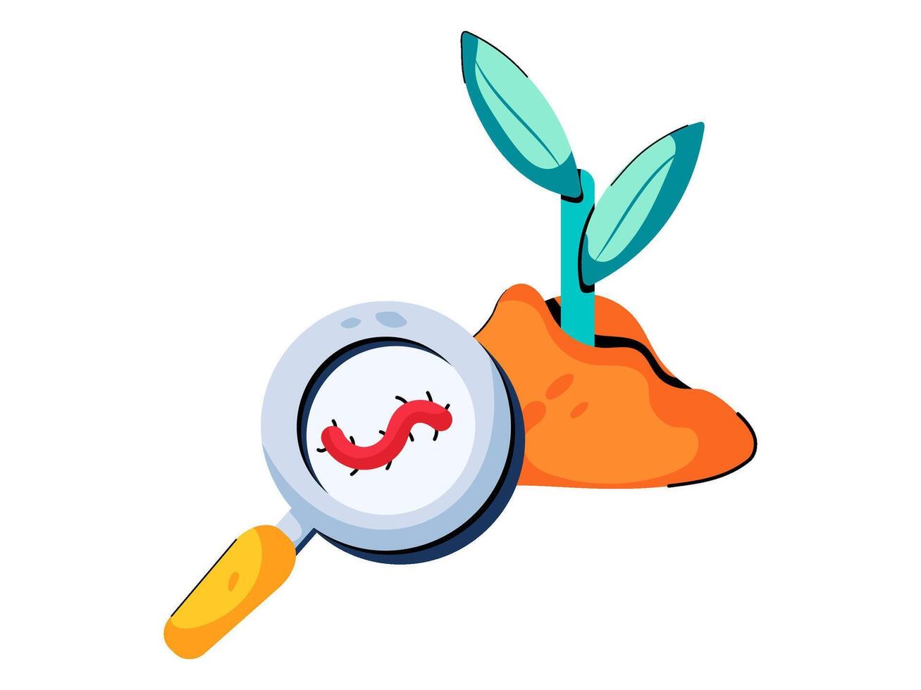 pest research design with modern illustration concept style for badge farm agriculture sticker illustration vector