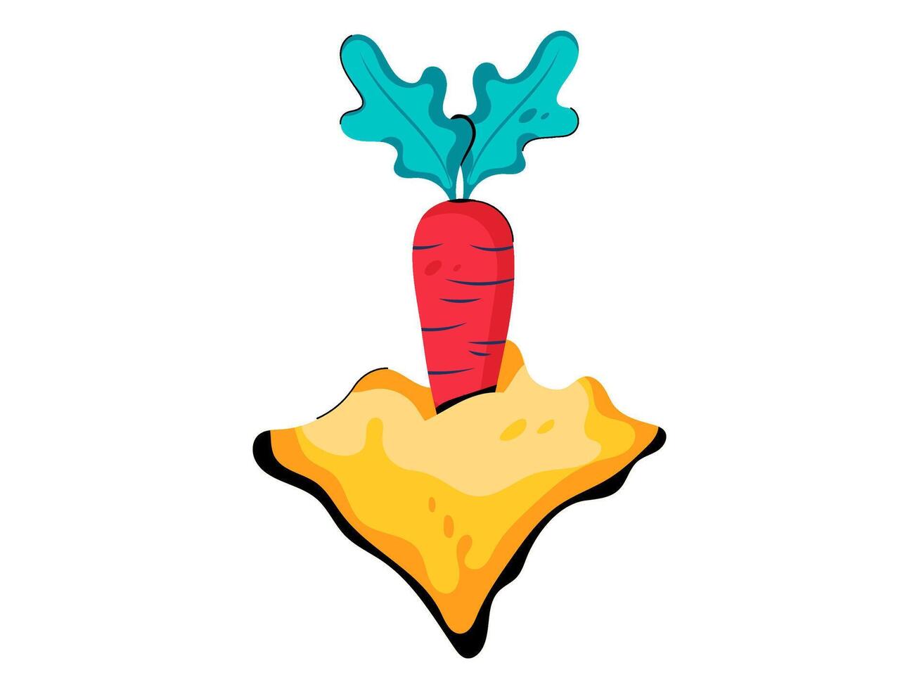 carrot design with modern illustration concept style for badge farm agriculture sticker illustration vector