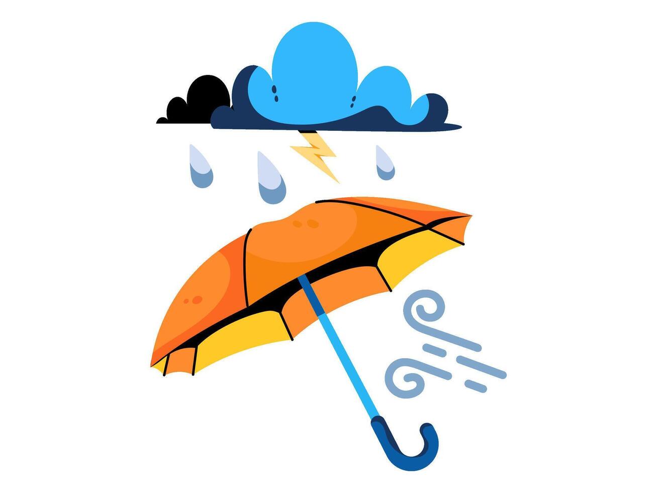 weather element season design with modern illustration climate concept style for atmospheric condition vector