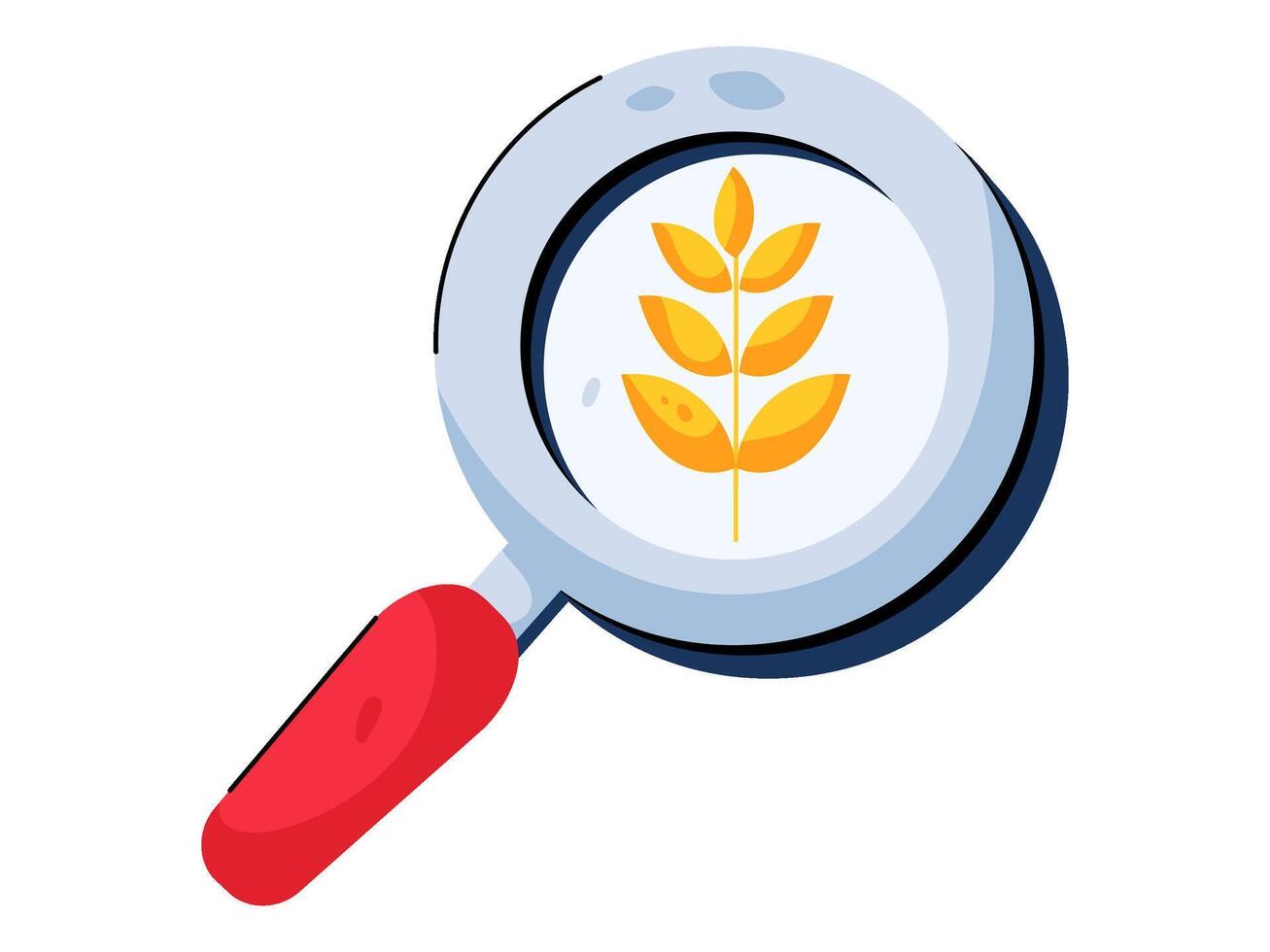 magnifier design with modern illustration concept style for badge farm agriculture sticker illustration vector