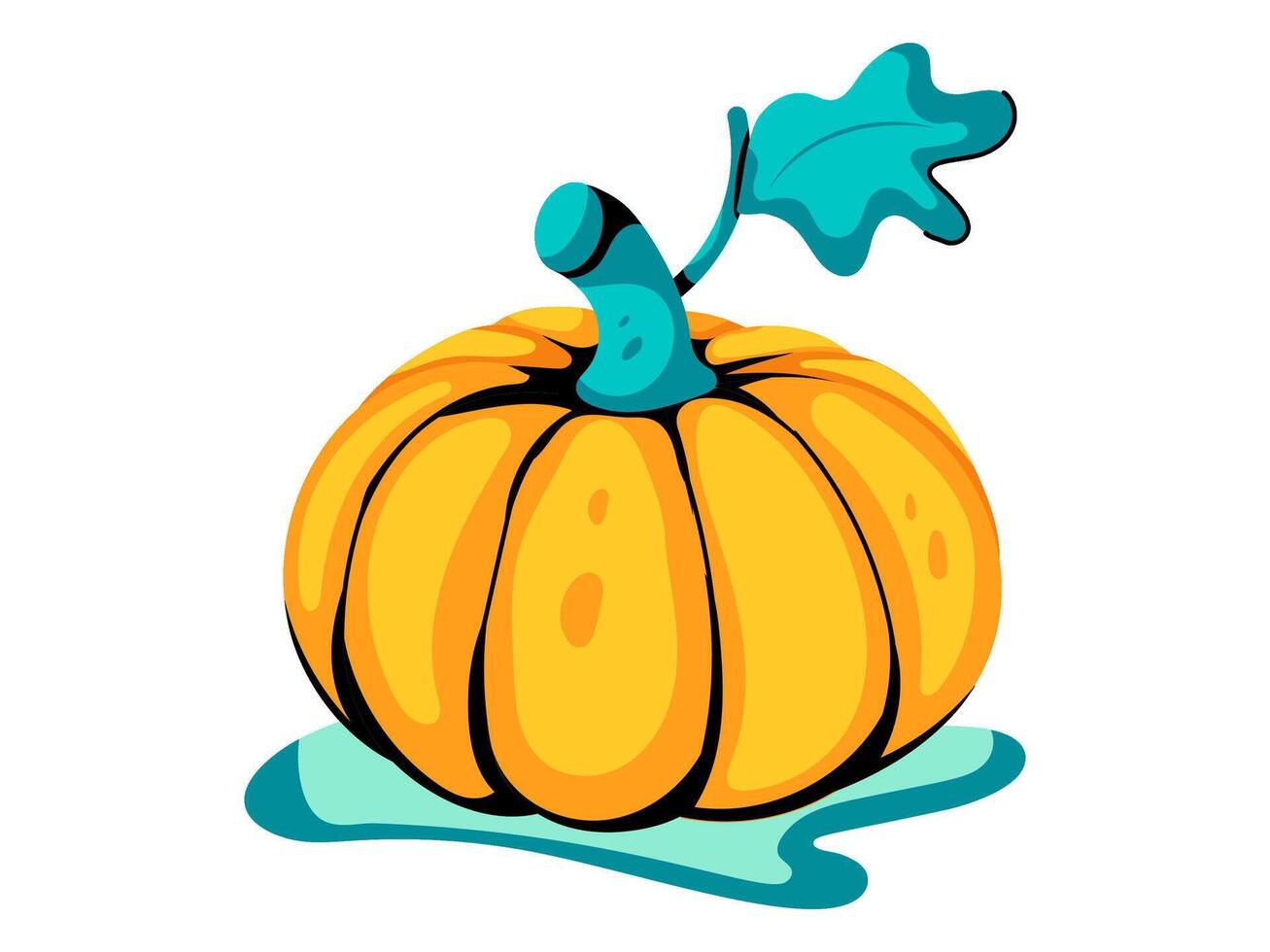 calabaza diseño con moderno ilustración concepto estilo para Insignia granja agricultura pegatina ilustración vector