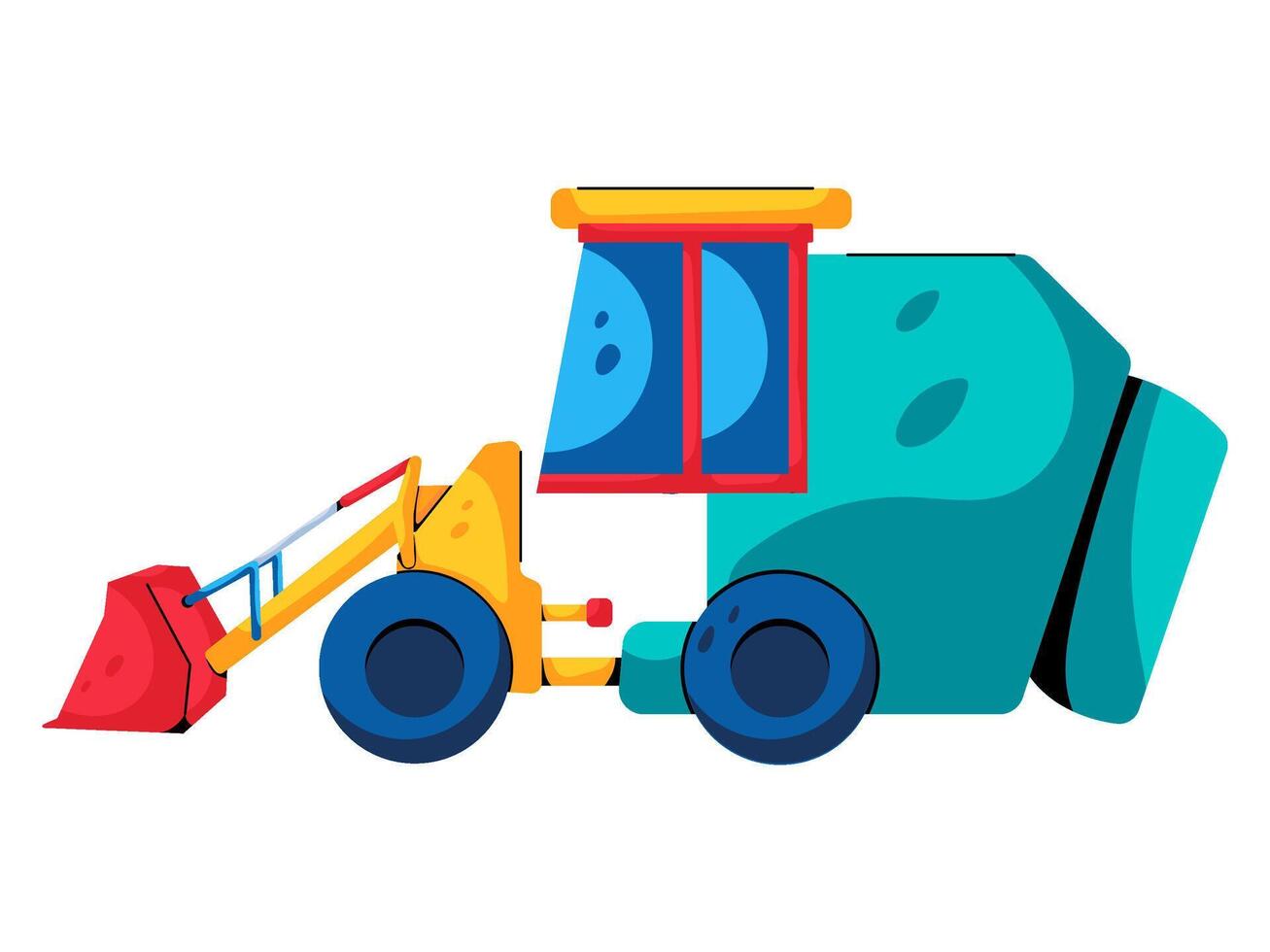 tractor design with modern illustration concept style for badge farm agriculture sticker illustration vector