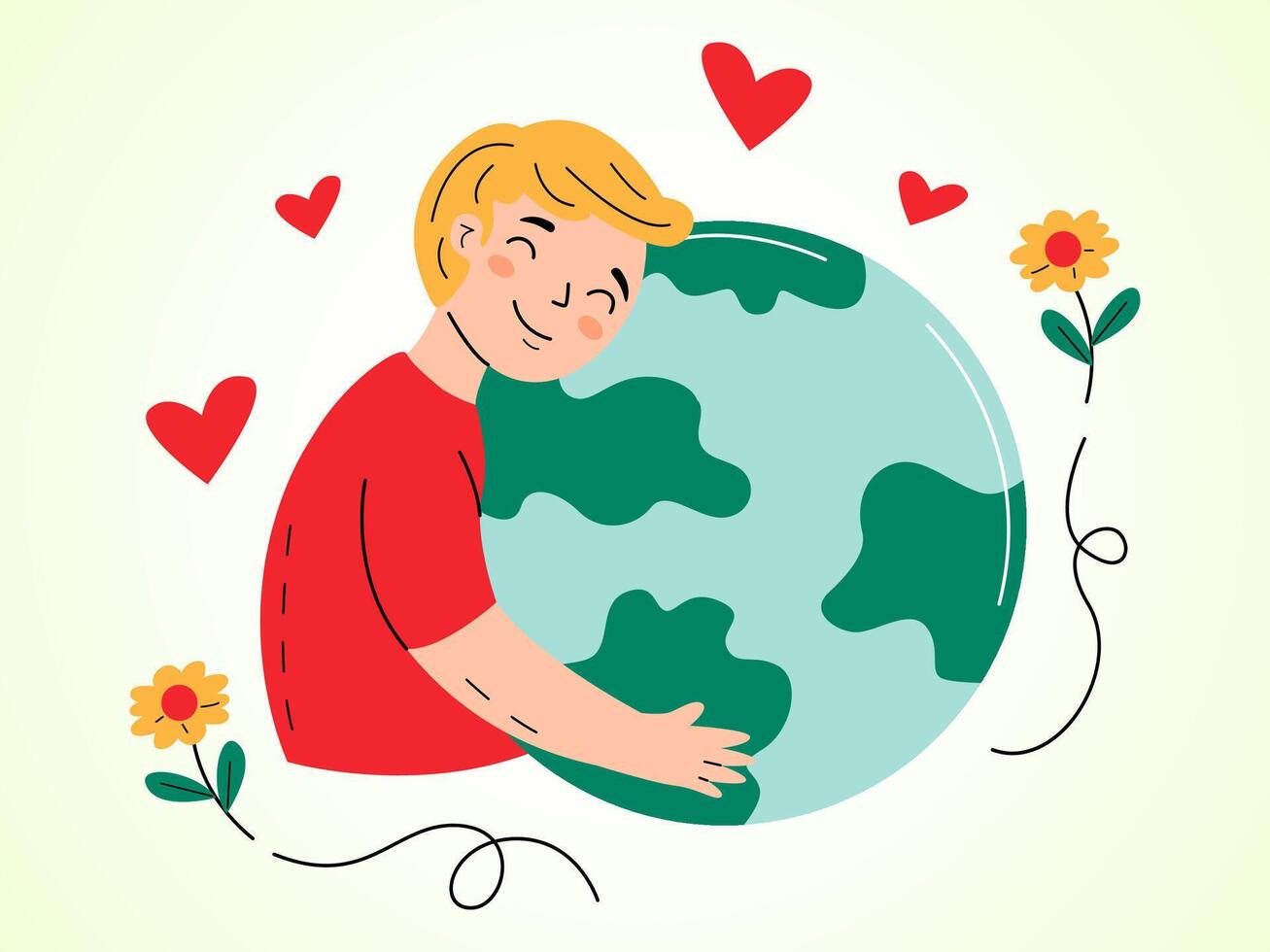 Illustration of Happy Earth Day for Environment Safety Celebration vector