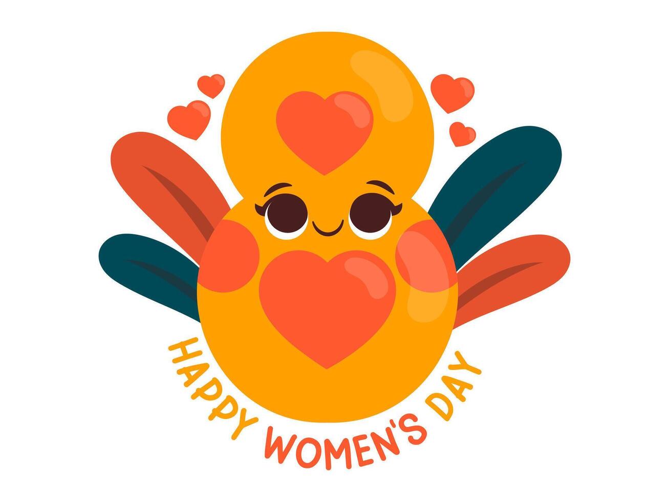 femininity design with modern illustration concept style for badge women day sticker illustration vector