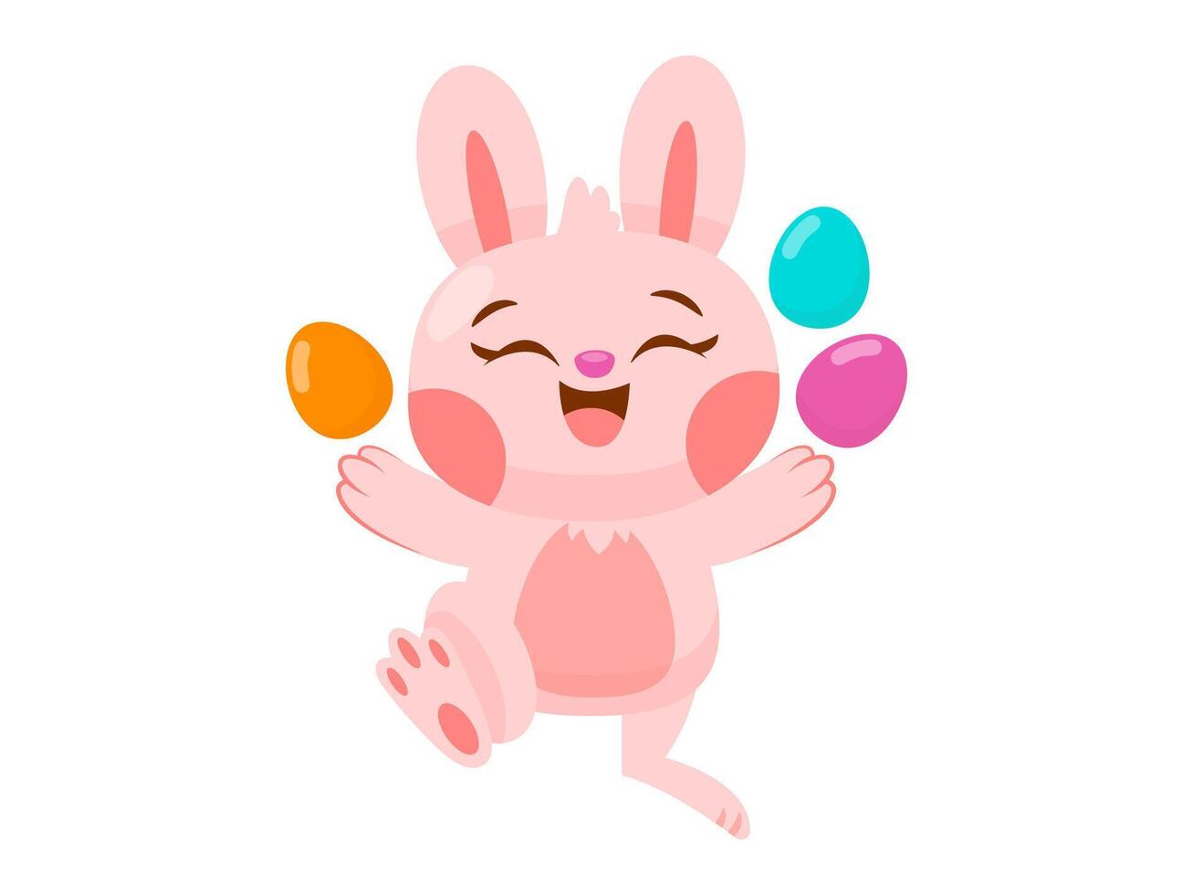 easter design with modern illustration concept style for badge happy easter egg sticker illustration vector