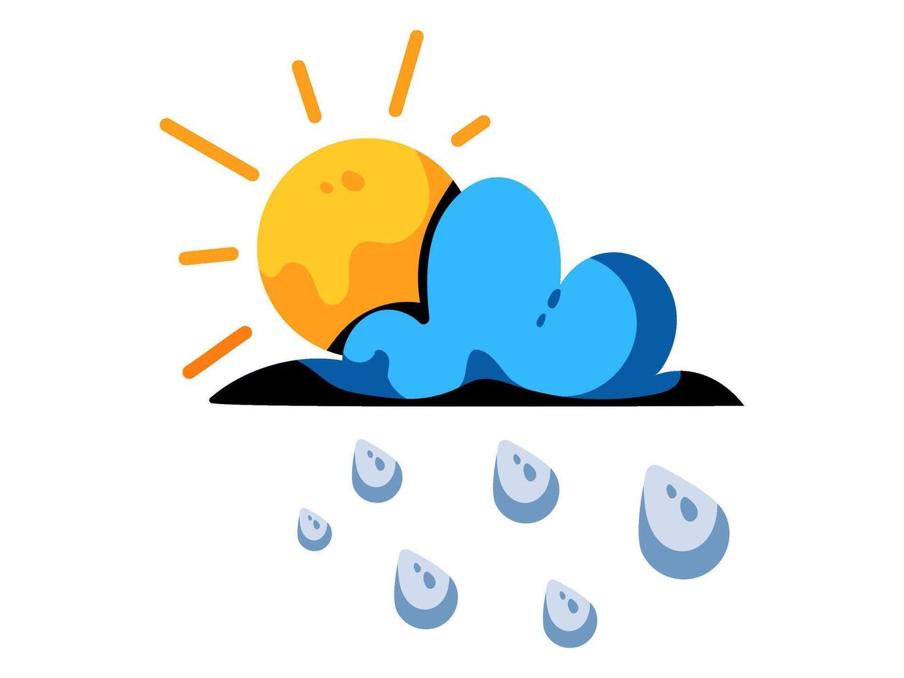 weather element season design with modern illustration climate concept style for atmospheric condition vector
