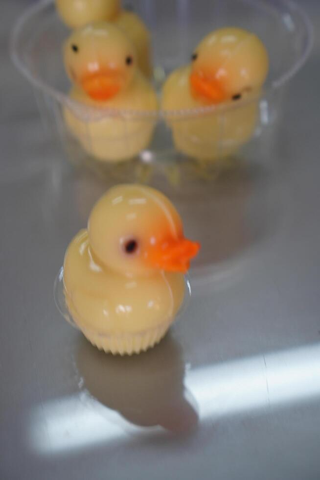 Duck shaped jelly sweet food photo