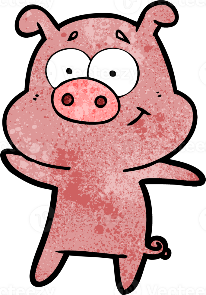 happy cartoon pig png