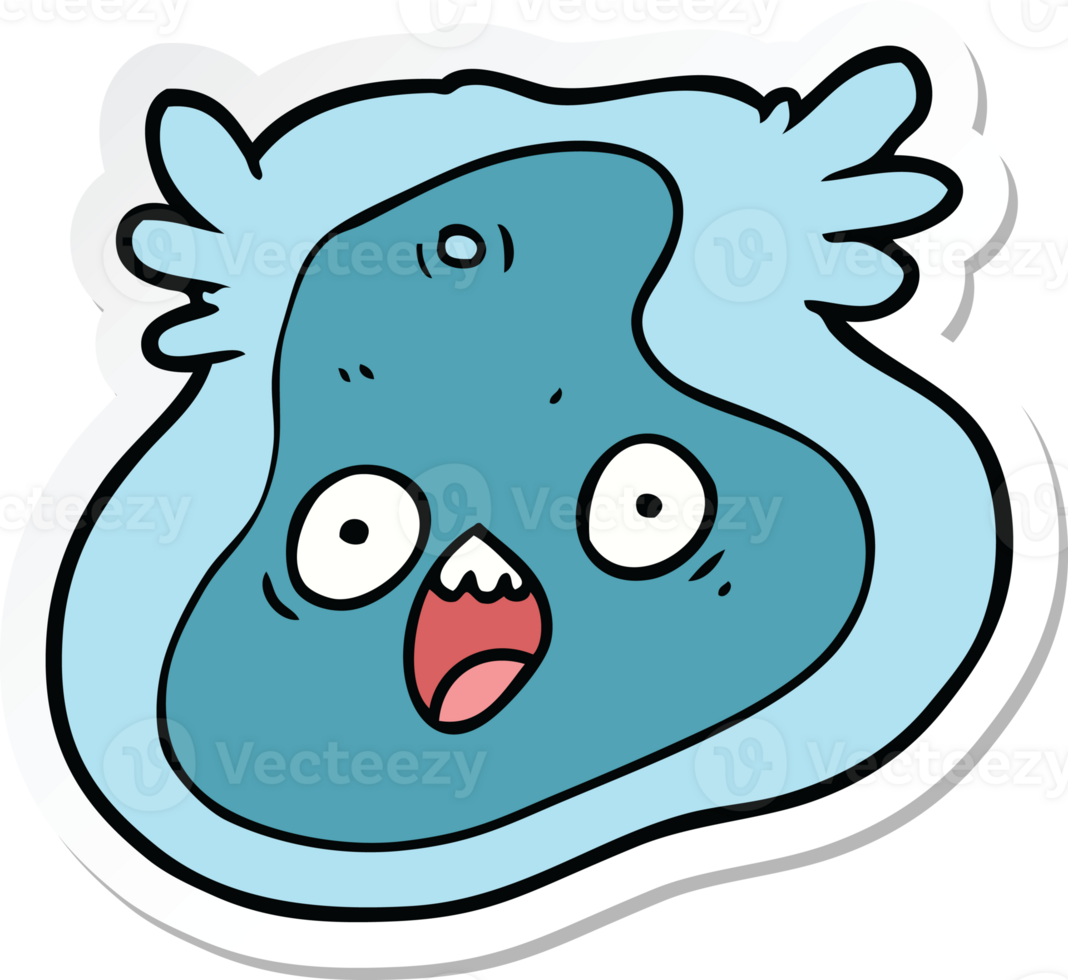 sticker of a cartoon germ png